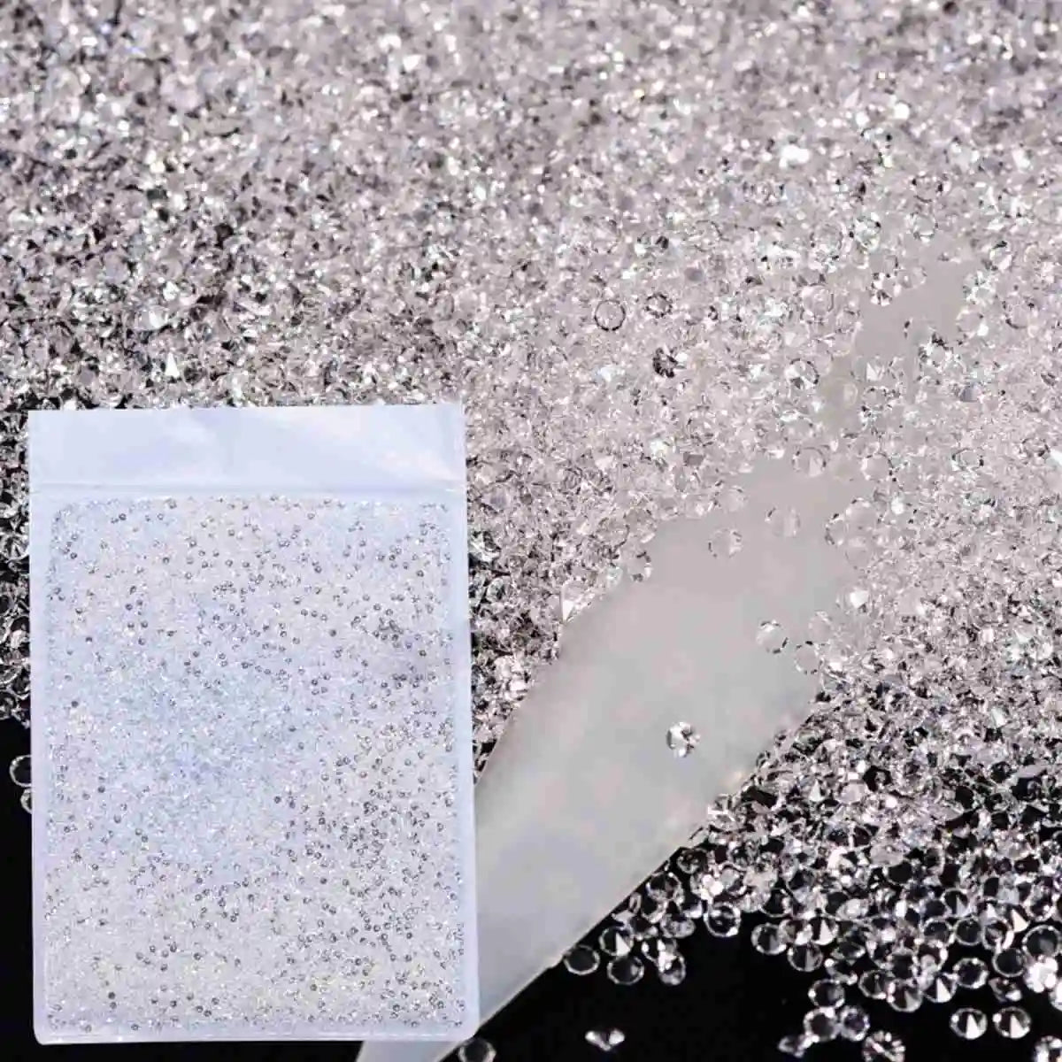 1440Pcs/Bag Glitter Caviar Nails Rhinestones Fairy Micro Crystal Beads 3D AB Crystal Nail Art Accessories DIY Design Manicure
