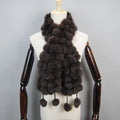 Women Winter Warm Real Rabbit Fur Scarf Hot Sale Natural Rabbit Fur Muffler 2025 Lady 100% Genuine Fur Scarves Wholesale Retail