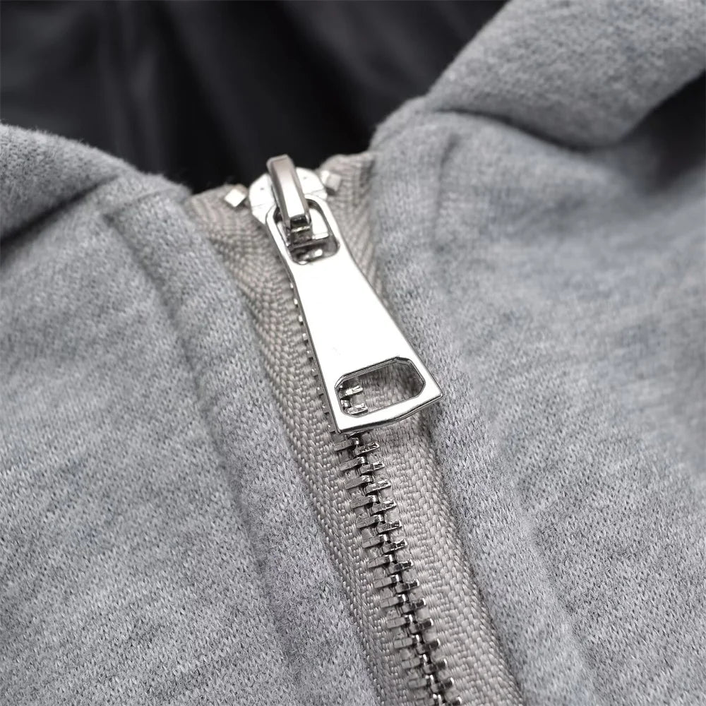 women's suit jacket casual single breasted hooded fake two-piece splicing autumn new suit jacket