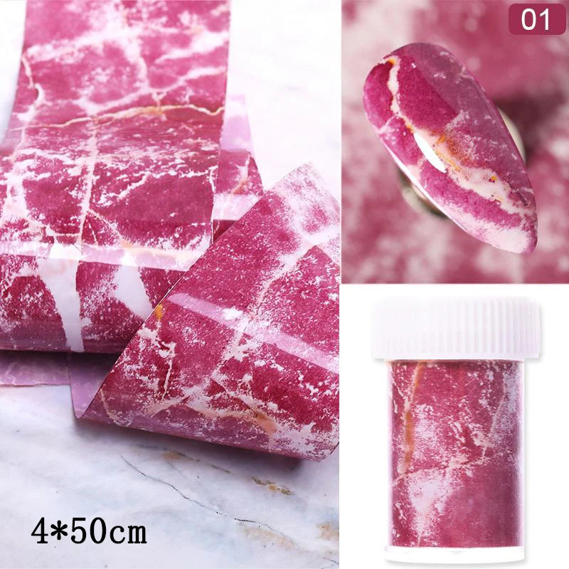 Nail Sticker Marble Pattern Nail Foil Nail Art Transfer Decals Slider Nail Water Decal Design Accessories Manicures Decorations