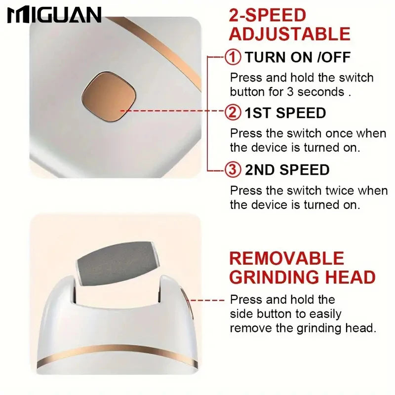 1pc Electric Foot Grinder, Rechargeable Thick Leather Polishing Foot Grinder, Foot Grinder