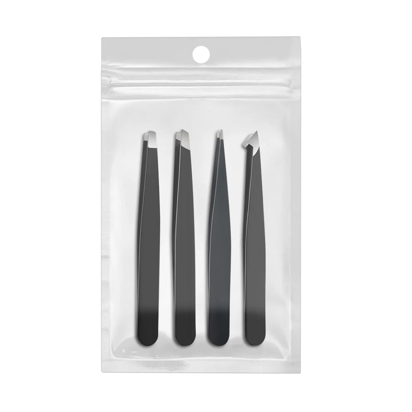 5-Piece Stainless Steel Beauty Tweezers Set Professional Eyebrow Eyelash & Fine Hair Removal Makeup Tools