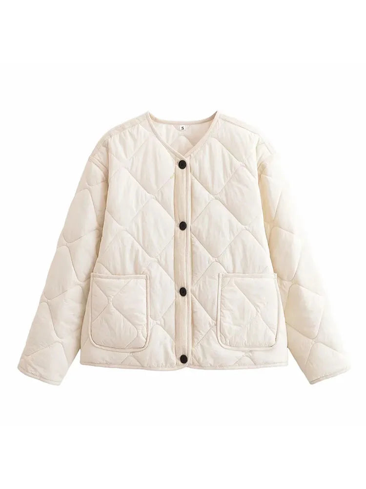 Women 2025 Autumn Solid Single-breasted Jacket Fashion Autumn Winter Long Sleeve Coat Versatile Comfortable Short Coat