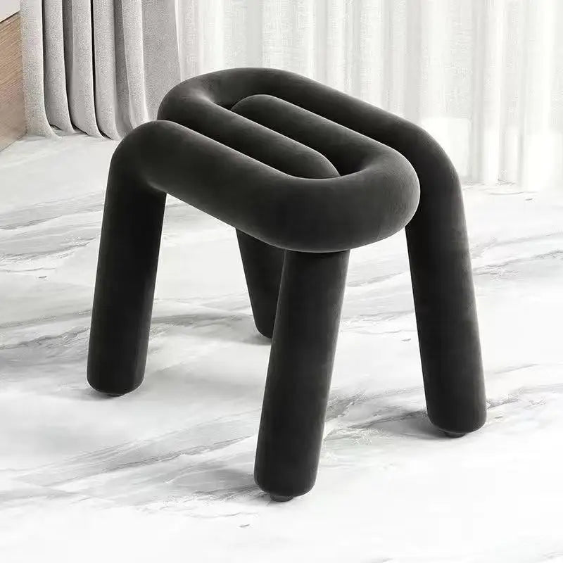 Dressing Chair Makeup Flannel Stool Luxury Comfortable Chair for Dressing Table Livingroom Clothing Store Modern Design