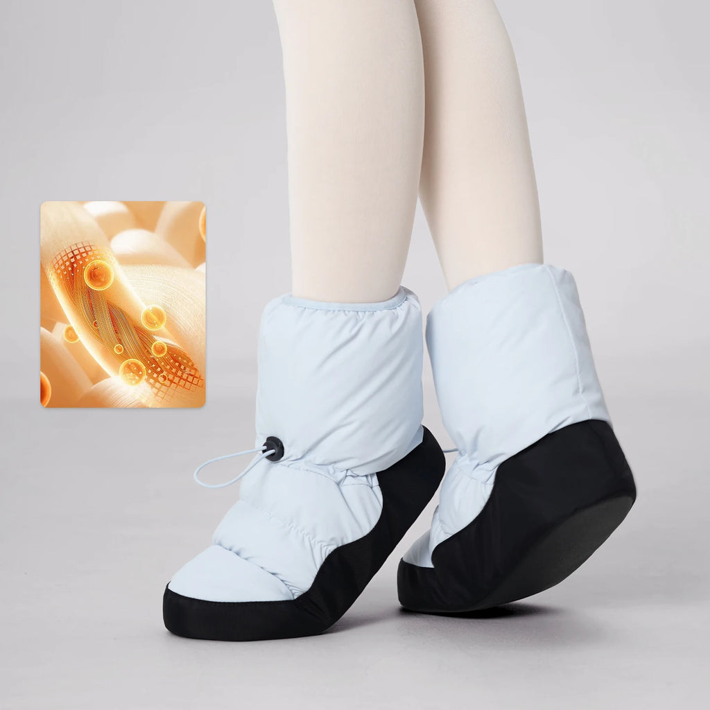 Dance Boots Shoes Ballet Slippers Women Water-proof Warm Up Booties for Adult Ballerina Elastic Shoes Girls Anti-slip Booties