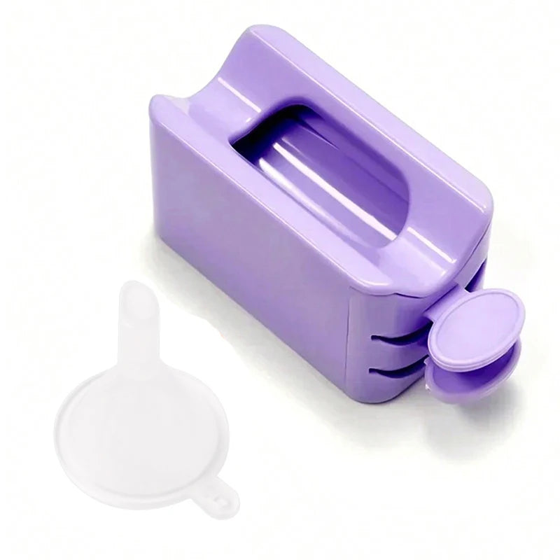 1PC Double Layer Glitter Powder Recycling Box White Color Nail Art ManicureTools For DIY Nail Storage Portable Container 2022