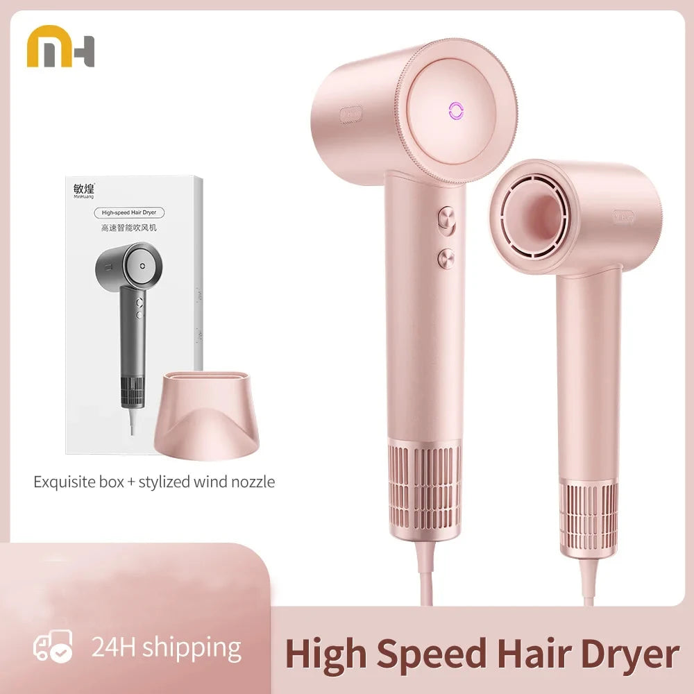 High-Speed Electric Hair Dryer Machine1600W Adjustable Temperature Professional Low Noise Fast Drying Anion Hair Care Blow Dryer