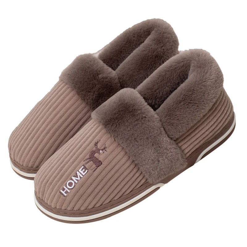Eyriphy Winter Warm Plush Slippers Women Comfort Warm Cotton Shoes Soft Sole Indoor Outdoor Bedroom Slides Female Lovely Slipper