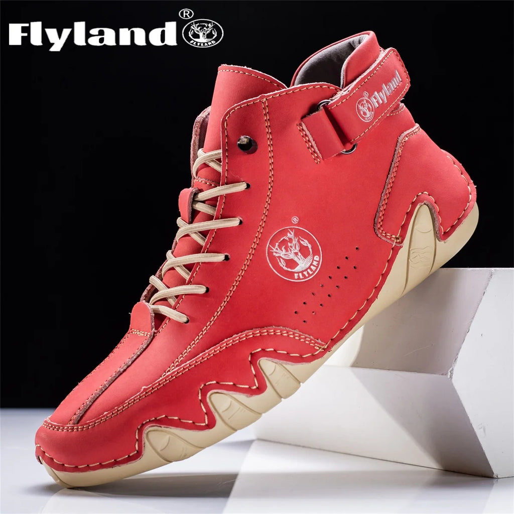 FLYLAND  Women's Fashion Sneakers Outdoor Leisure Ankle Boots Comfortable Driving Work Shoes