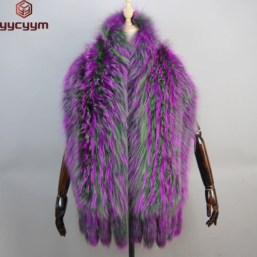 Genuine Real Fox Fur Collar Shawl 100% Natural Fox Scarf For Women Neck Warm Fur Muffler Real Fox Fur Big Scarves Female Wrap