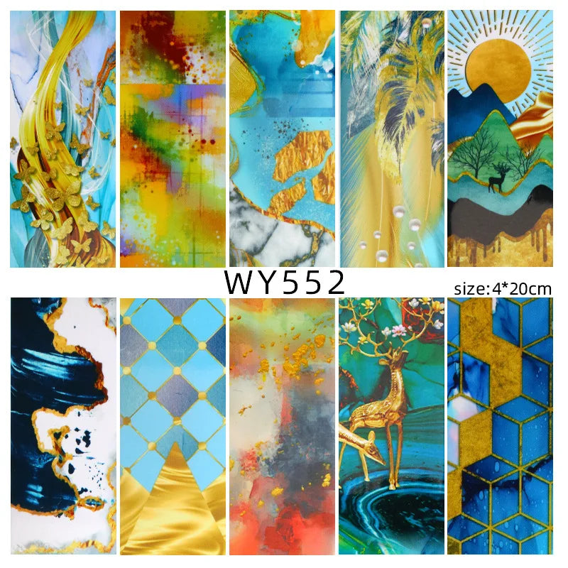 Nail Sticker Marble Pattern Nail Foil Nail Art Transfer Decals Slider Nail Water Decal Design Accessories Manicures Decorations