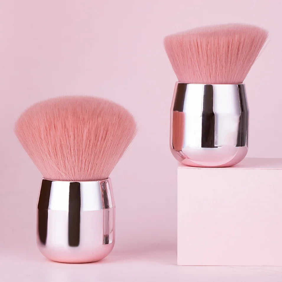 Fluffy Soft Mushroom Head Loose Powder Makeup Brush, Angled Contour Brush, Large Powder Contour Blush Makeup Brush