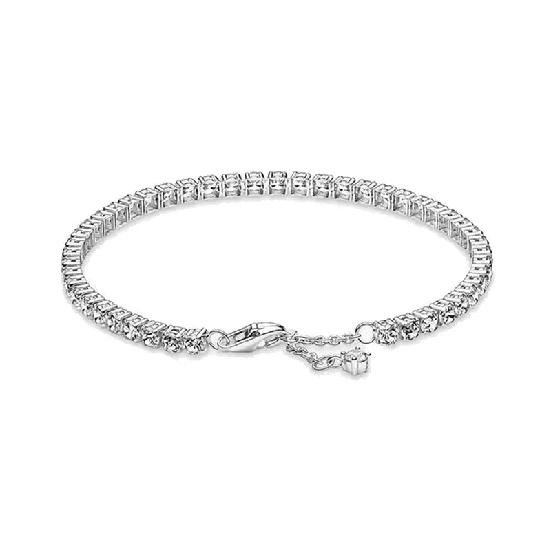Charm 925 sterling silver exquisite sparkling star circular charm bracelet for women's New Year exquisite jewelry