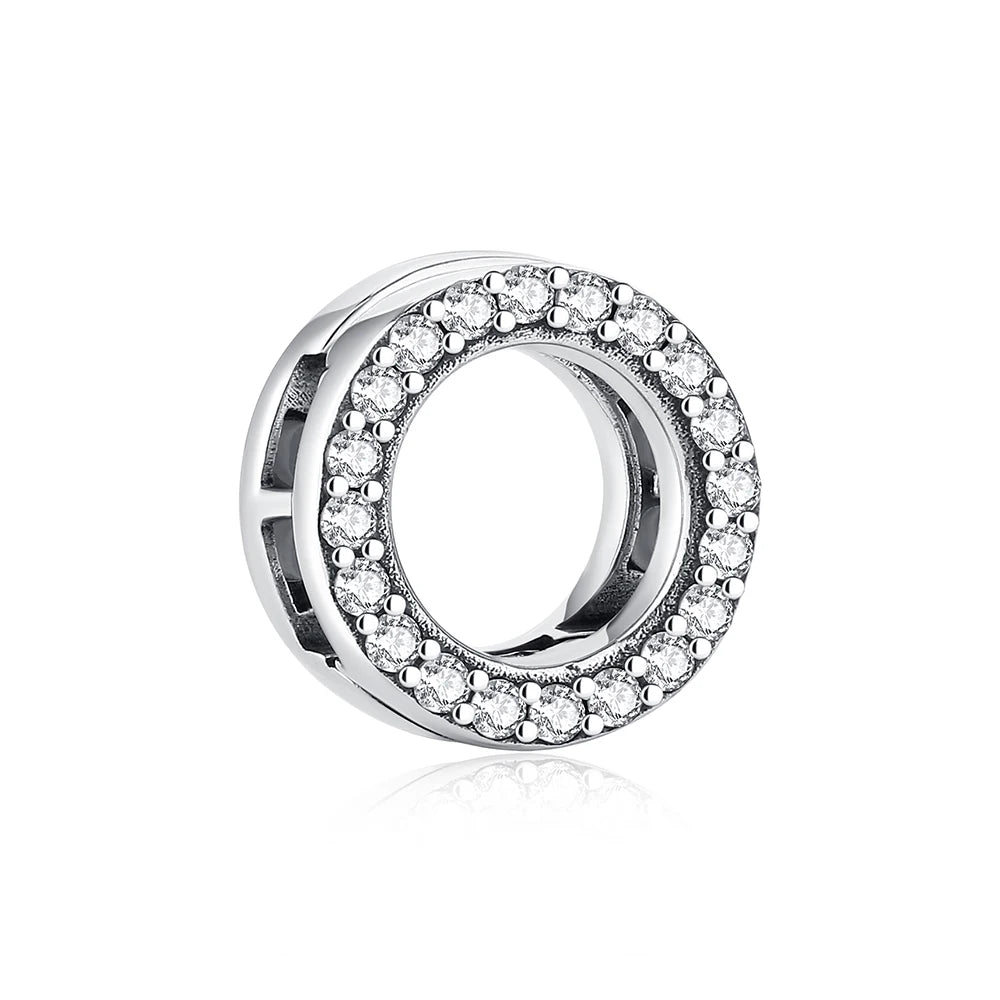 925 Sterling Silver Charms Beads Original Reflections Clip Heart Clover Crown Charm Fit Brand Bracelets Jewelry For Women