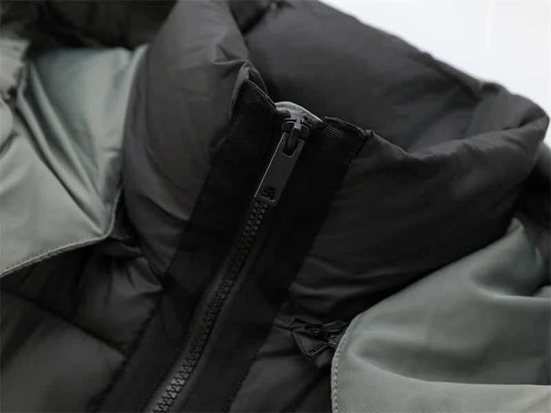 2025 stock women's hat detachable padded jacket short jacket thick thermal top