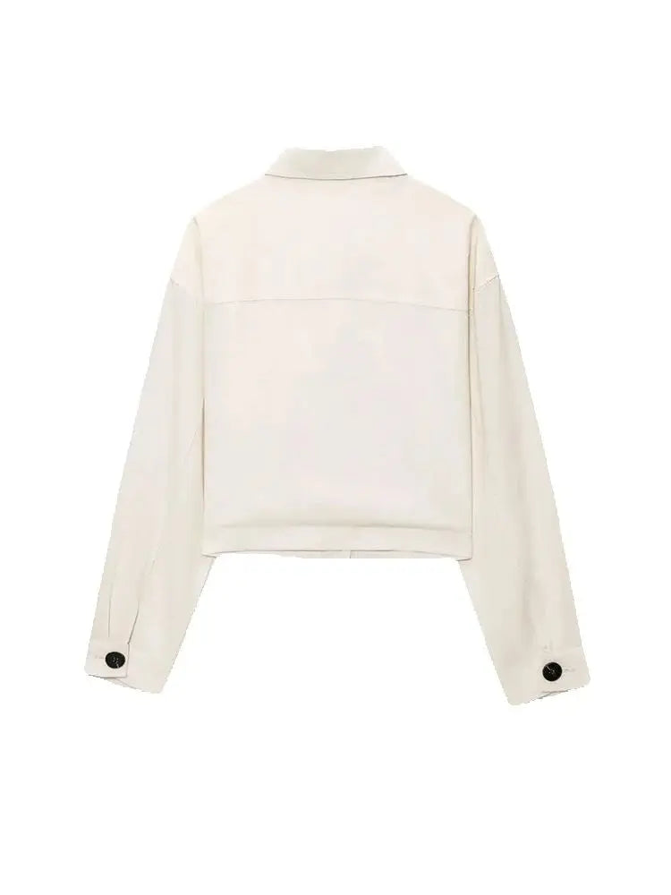 2025 Vintage Casual Chic Women Jackets Solid Turn-down Collar Single Breasted Long Sleeve Coat New Fashion Loose Coats