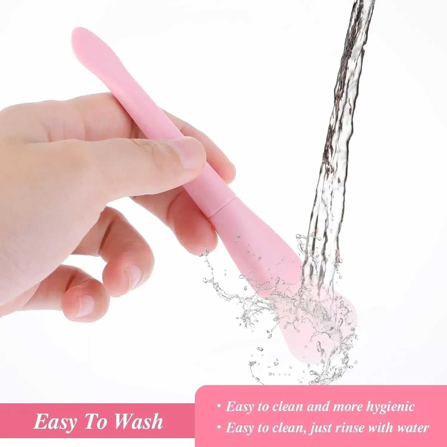 Silicone Face Mask Brush, Portable Soft Dual-Ended Moisturizing Mask Brush for Applying Cream & Lotion - Beauty Tool