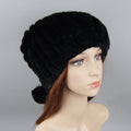 Winter Luxury Women Real Natural Rex Rabbit Fur Hats Fashion Lady Knitted Genuine Fur Caps Russian Outdoor Warm Fur Hats Beanies