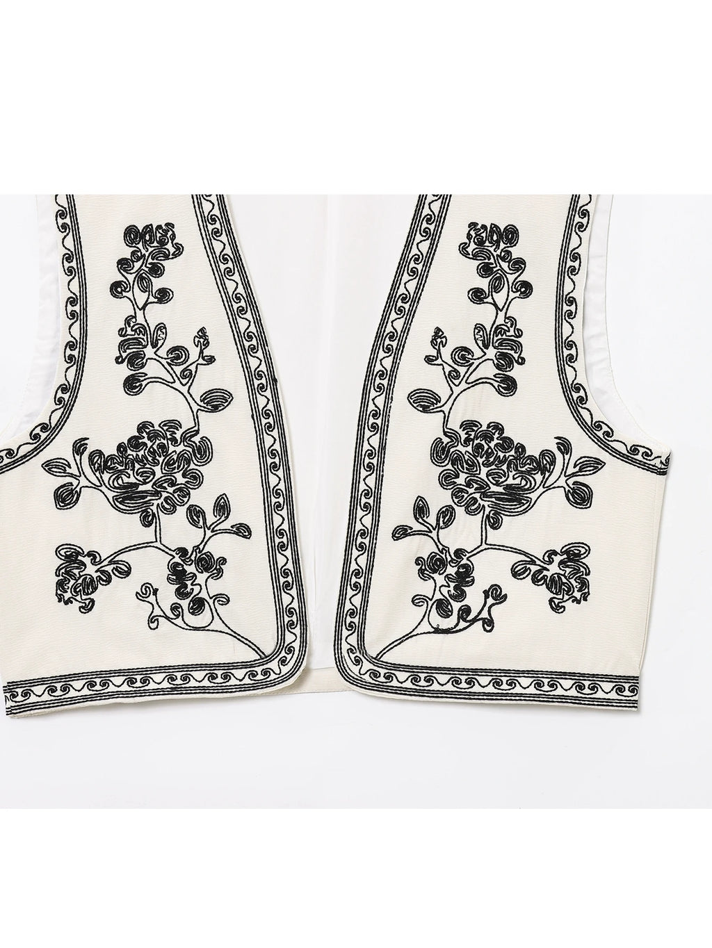 Women's Vests Sleeveless Embroidered Vest Top Streetwear Coats Lady Vests For Woman Boho Cropped Waistcoat Cardigans