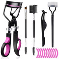 Eyelash Curler Set with Replacement Pads, for Women - Eyelash Curling Tweezers, Eyelash Clamp, Mascara Wand Brush, Makeup Tools