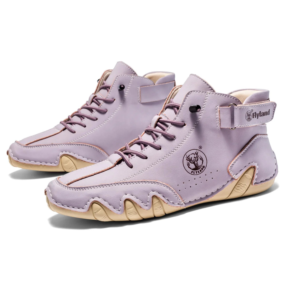 FLYLAND  Women's Fashion Sneakers Outdoor Leisure Ankle Boots Comfortable Driving Work Shoes