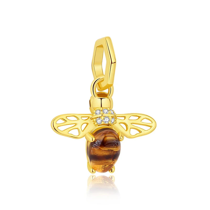 Original 925 Sterling Silver Charms Butterfly Firefly Lucky Clover Beads Fit Brand Bracelets Necklaces Diy Jewelry For Women