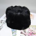 New Style Fashion Rabbit Fur Cap Unisex Winter Genuine 100% Fur Bomber Hat Windproof Warm Earmuff Flat Outdoor Warm Russian Hat