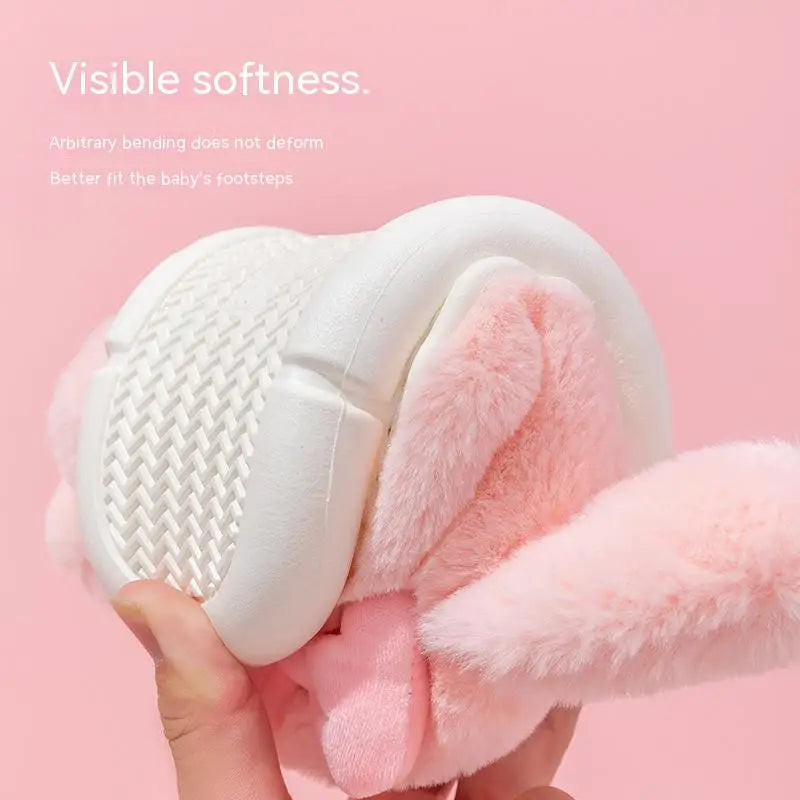 Sanrio My Melody Winter Kawaii Slippers Lovely Cotton Shoes Home Shoes Kuromi Anime Warm Indoor Shoes For Winter Kids Worm Gift