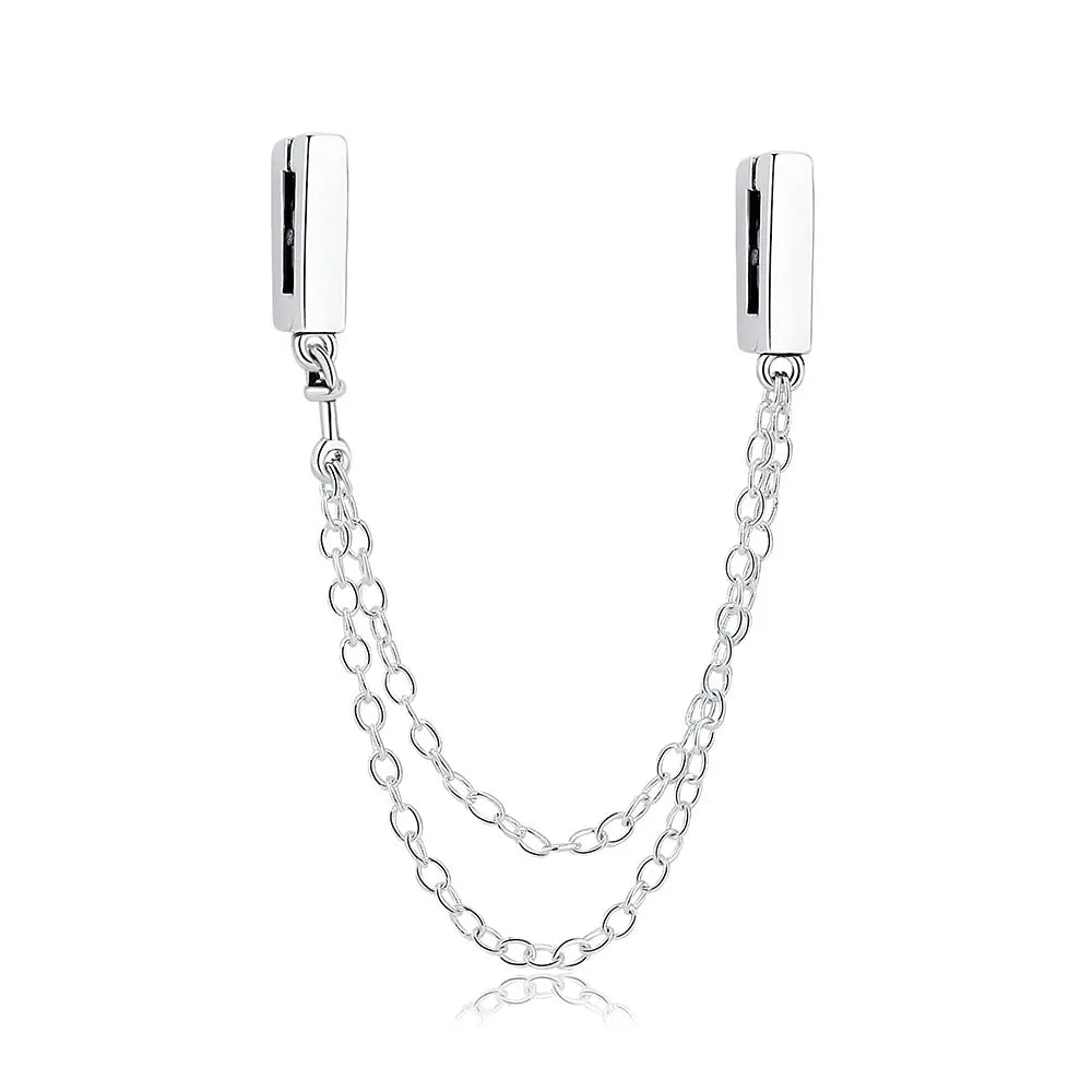 925 Sterling Silver Charms Beads Original Reflections Clip Heart Clover Crown Charm Fit Brand Bracelets Jewelry For Women