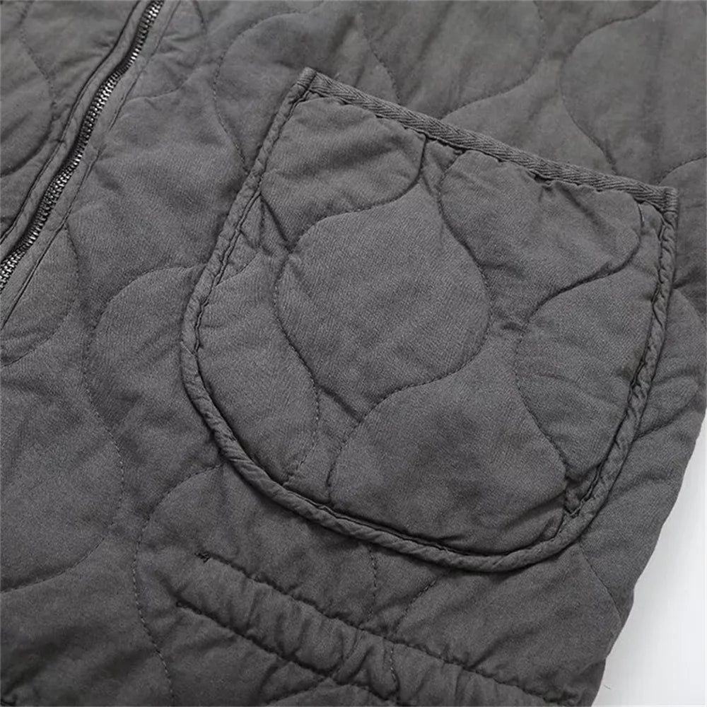 Autumn/Winter New Product Fashion Casual Women's Wear Simple and Versatile Quilted Cotton Clothing