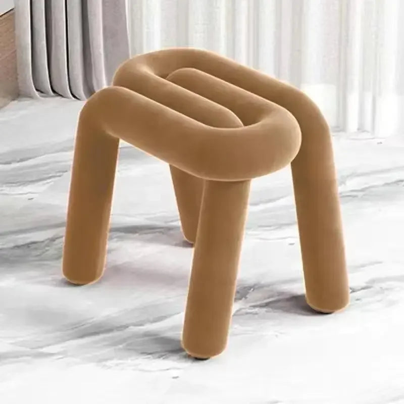 Dressing Chair Makeup Flannel Stool Luxury Comfortable Chair for Dressing Table Livingroom Clothing Store Modern Design