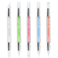5-Pc Multi-Function Nail Art Pen Set with Dual-Ended Silicone Brushes for Resin, Foil Carving, Drawing, and Shaping.