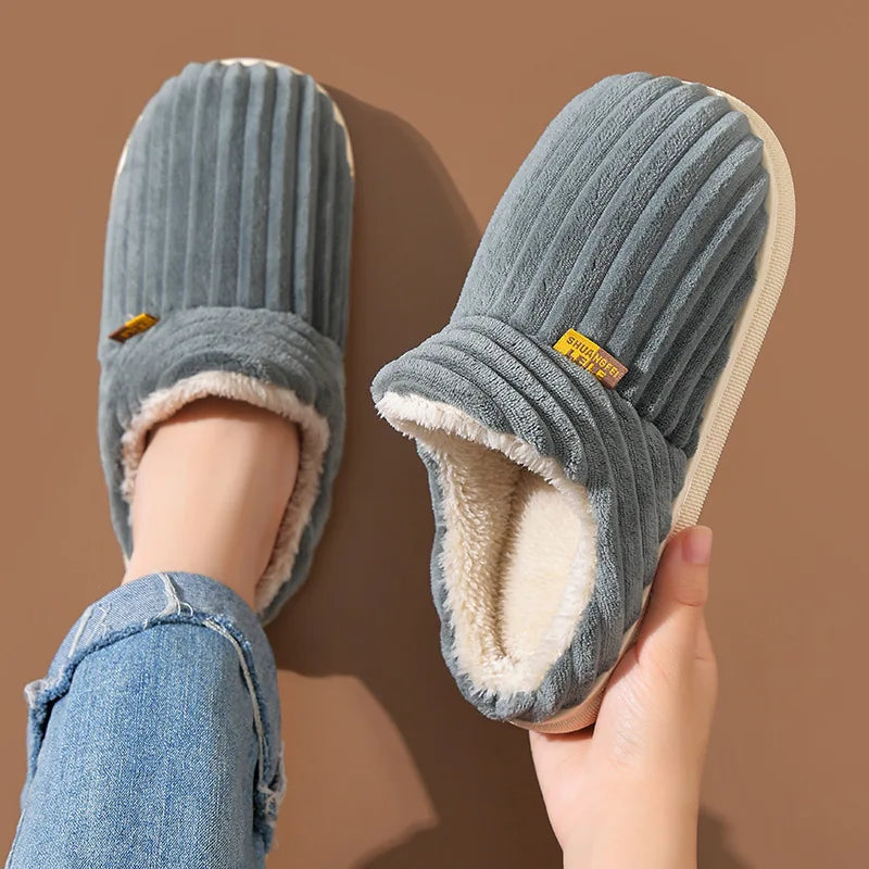 Fashion Fuzzy Women Shoes Indoor House Shoes Outdoor Antiskid Women Shoes Winter Warm Cozy Shoes Women Soft Women Cotton Shoes