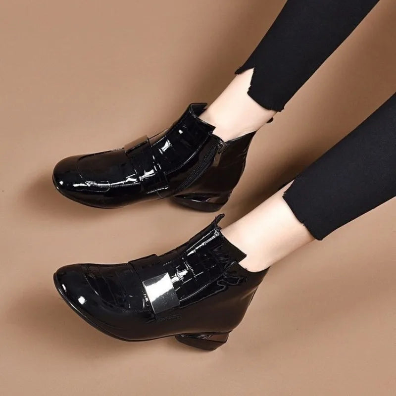 European and American Chelsea Short Boots 2024 Autumn and Winter New Luxury Style Versatile Low Heel Women's Boots Zapatos Mujer