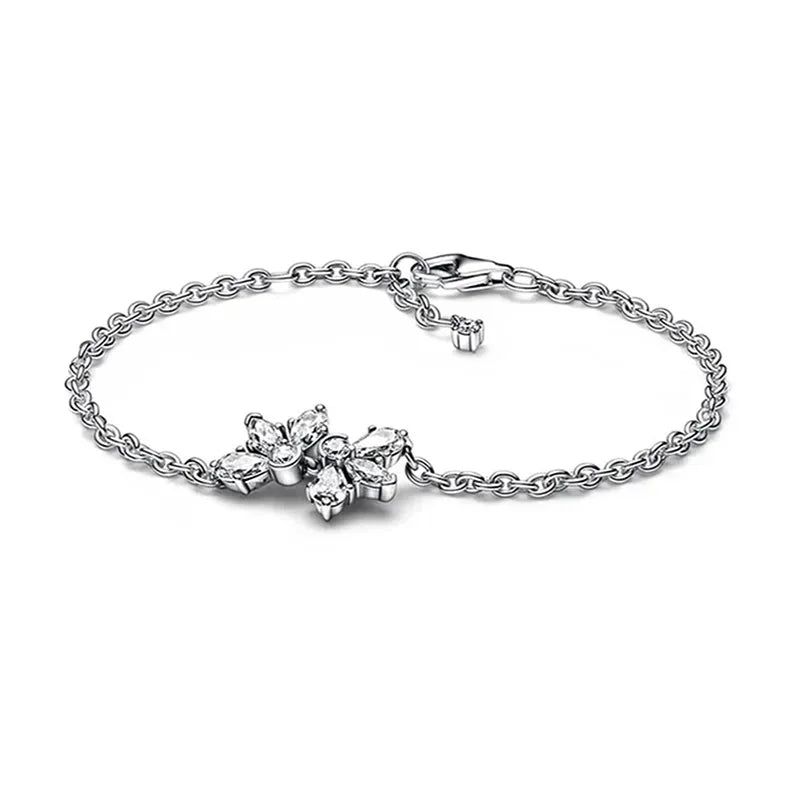 Charm 925 sterling silver exquisite sparkling star circular charm bracelet for women's New Year exquisite jewelry