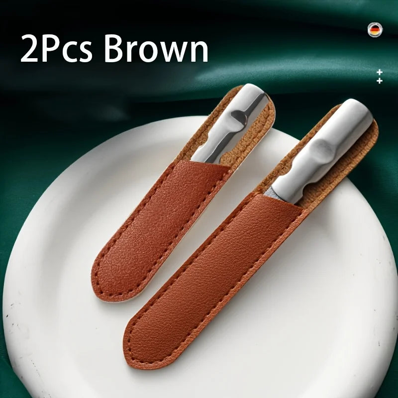 Double Sided Nail Files Stainless Steel Manicure Pedicure Grooming for Professional Finger Toe Nail Care Tools