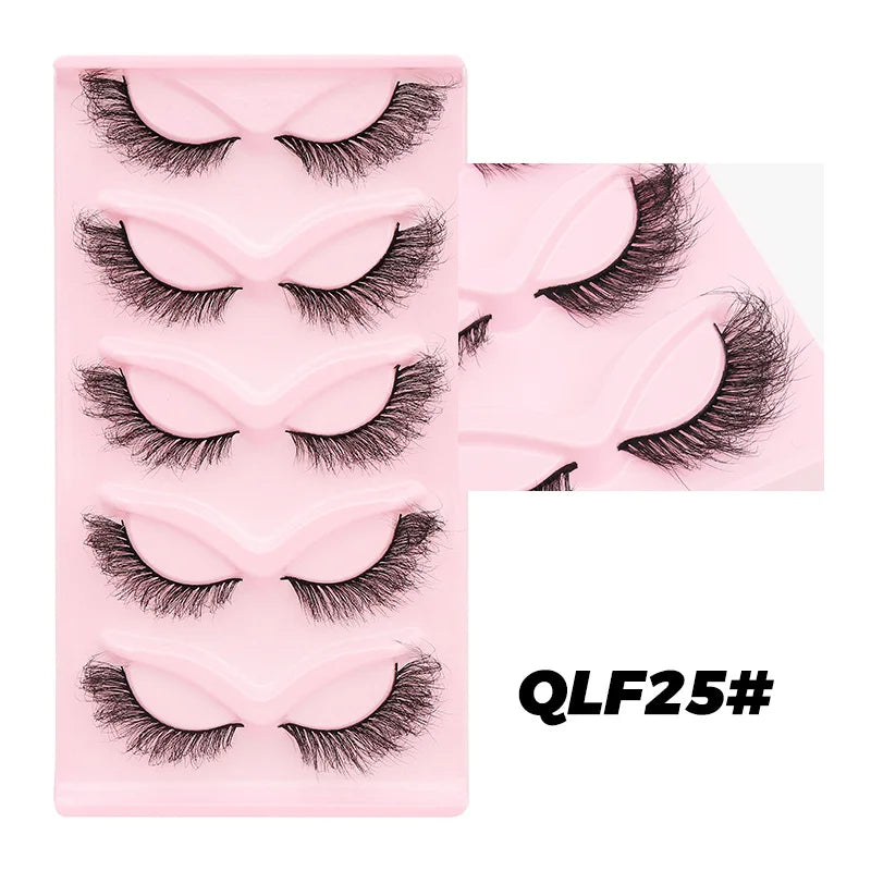 5/10/20 Pairs of False Eyelashes Set, Voluminous Curly Natural-looking Lashes, Lengthened & Thickened Winged Out Style