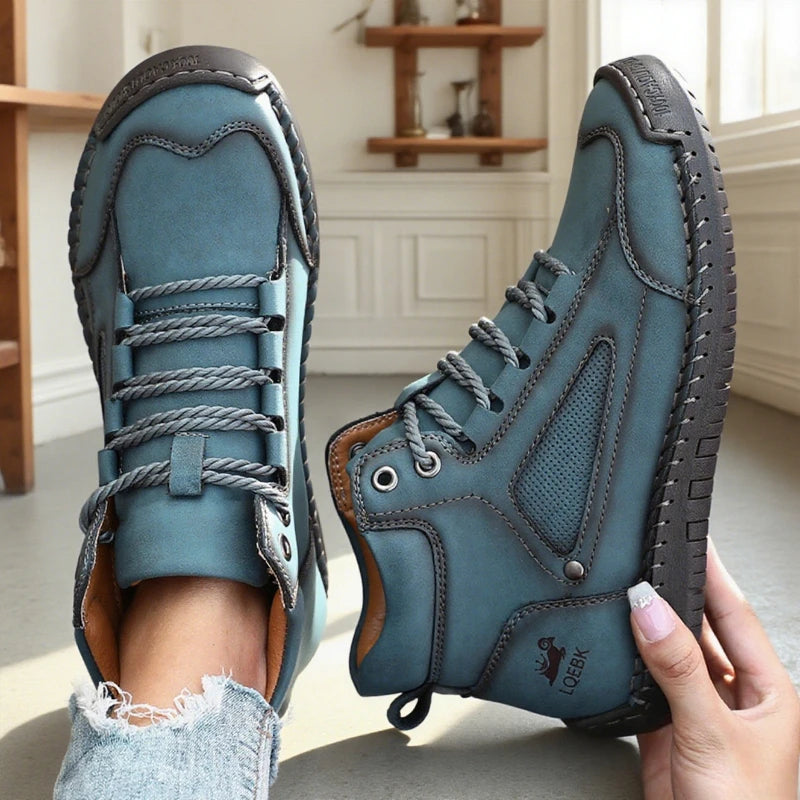 Shoes for Women Large Size Leather Boots Fashion Women's Ankle Boots Handmade Stitching New Flat Casual Shoes New Sneakers Women