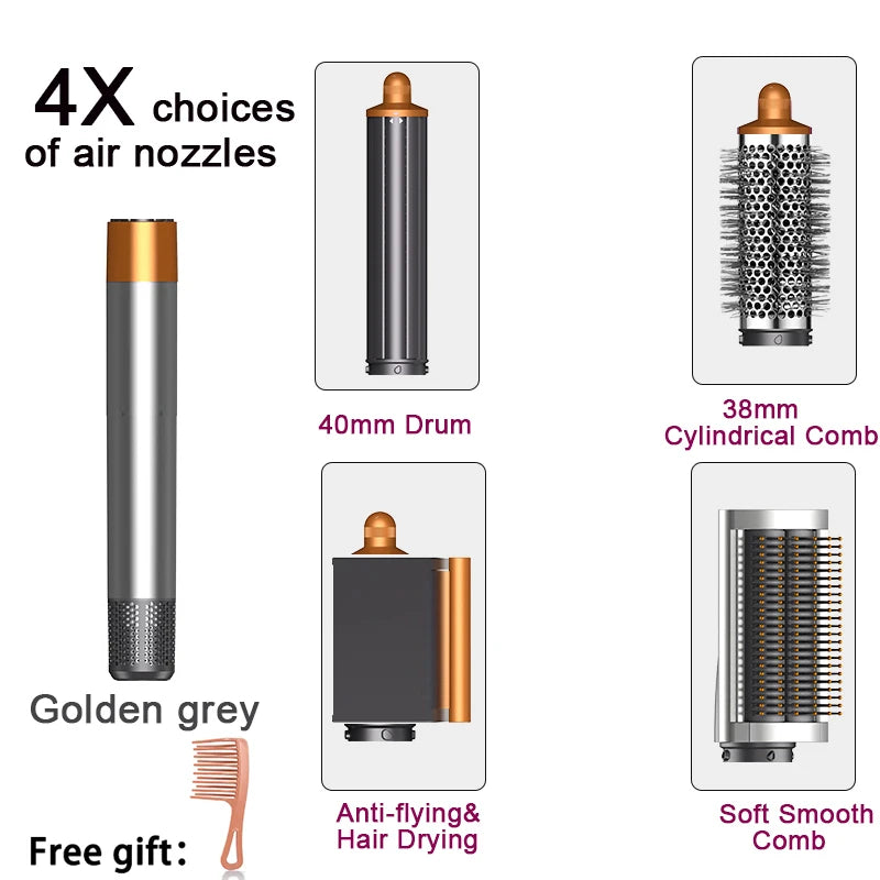 6IN1 Multi Hair Styler, 1300W High Power, Combines Drying, Straightening and Curling Functions, Suitable for Home and Salon Use