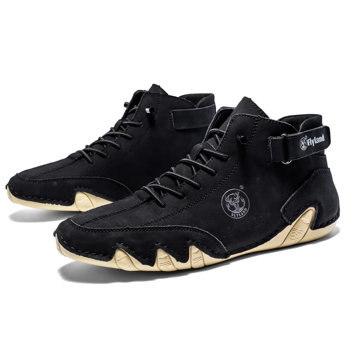 FLYLAND  Women's Fashion Sneakers Outdoor Leisure Ankle Boots Comfortable Driving Work Shoes