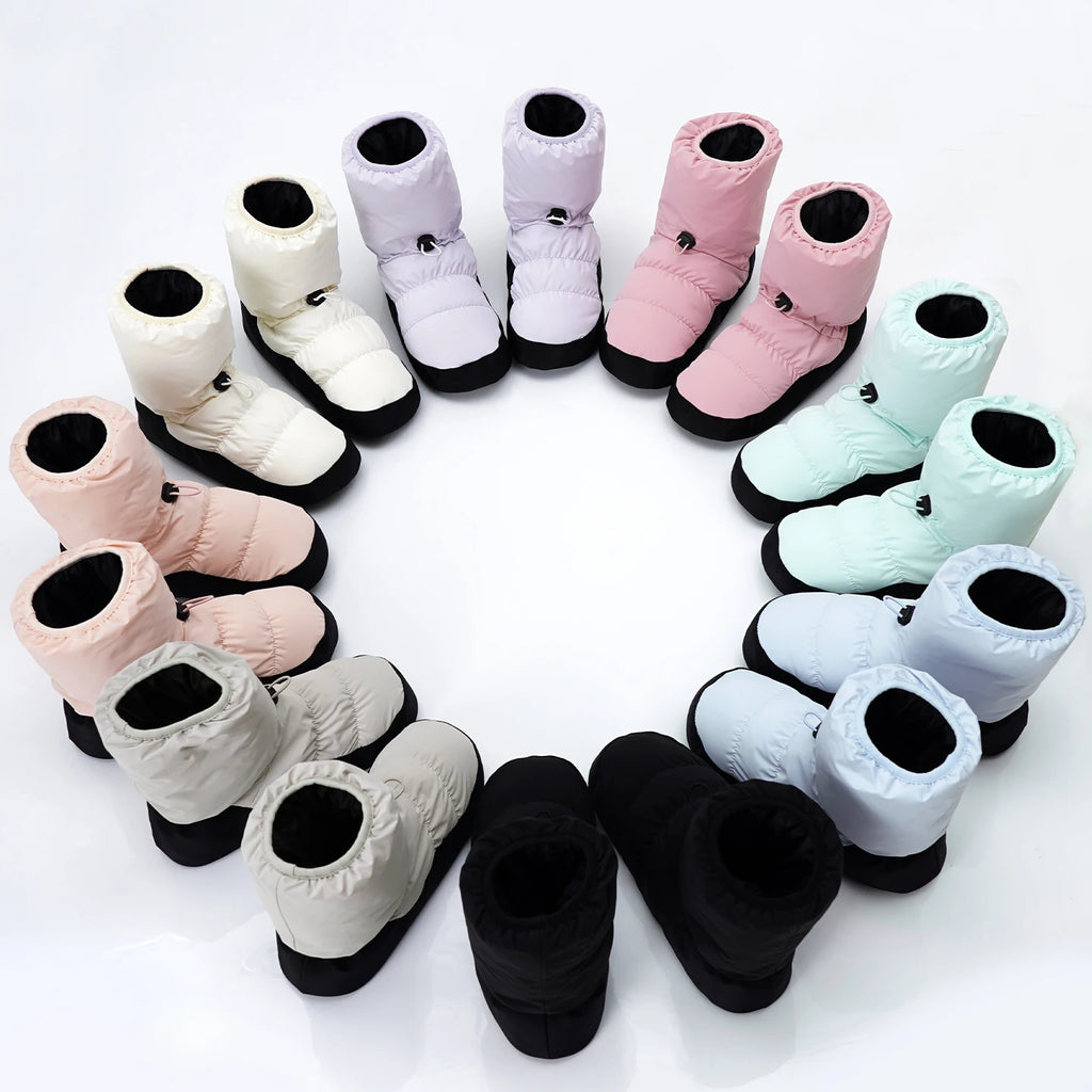 Dance Boots Shoes Ballet Slippers Women Water-proof Warm Up Booties for Adult Ballerina Elastic Shoes Girls Anti-slip Booties