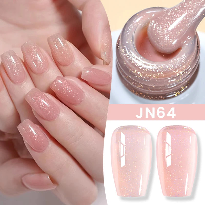 BORN PRETTY 10ml Jelly Nude Gel Nail Polish 50 Colors Semi Transparent Nail Art Nail Supplies Soak off UV LED Nails Gel Varnish