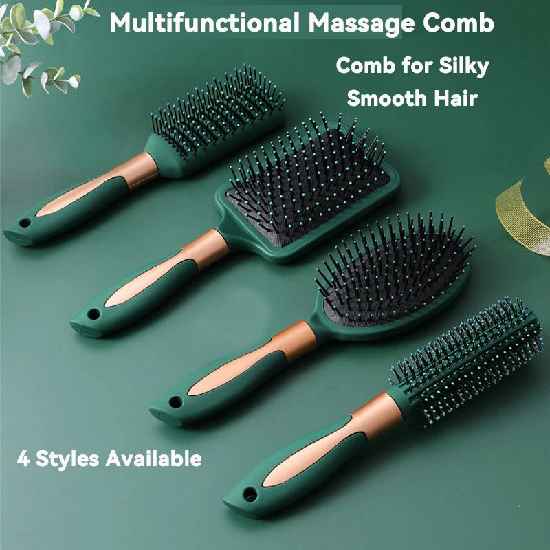 Massage combs with air cushions, various types, suitable for ladies' fluffy, smooth and straight long hair.