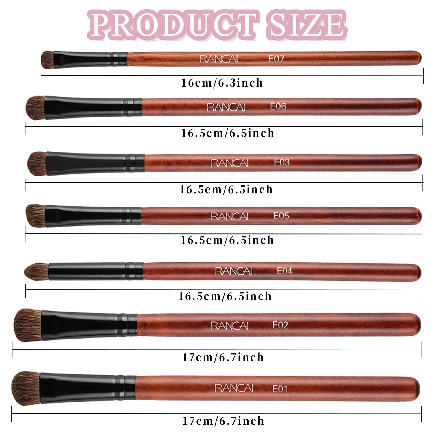 7-Piece Professional Eyeshadow Brush Set | Pure Pony Hair for Flawless Smokey Eye Application，Professional Makeup Tools