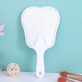 1PC Tooth Shaped Handheld Mirror Cute Makeup Mirror Durable High Definition Dental Mirrors Gifts