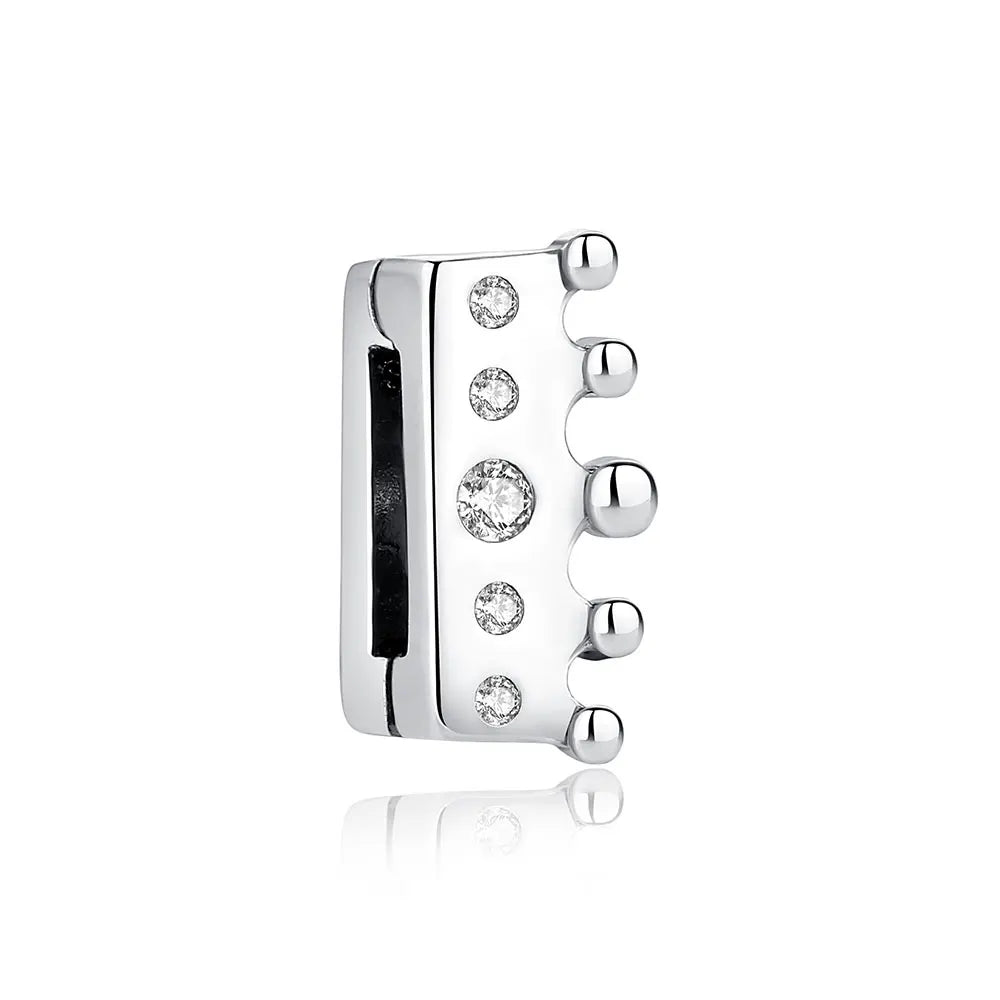 925 Sterling Silver Charms Beads Original Reflections Clip Heart Clover Crown Charm Fit Brand Bracelets Jewelry For Women