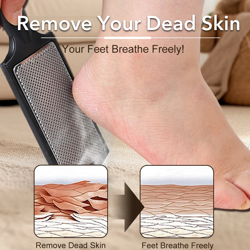 1Pcs Pedicure Tool Rasp Foot File Professional Foot Care Removes Hard Skin Callus Remover Feet Scrubber Wet & Dry Use