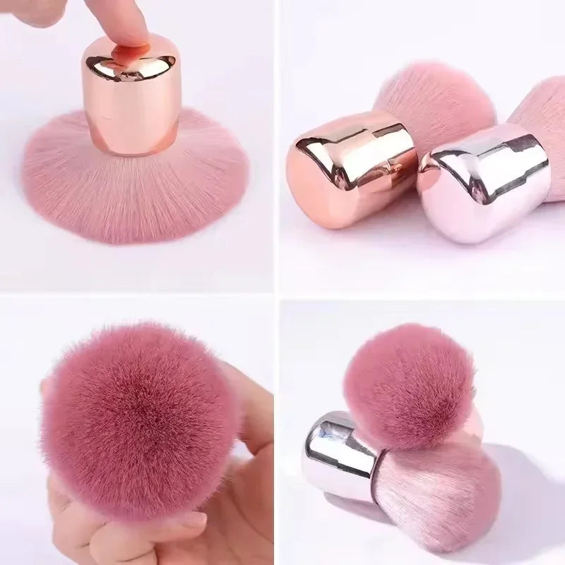 Fluffy Soft Mushroom Head Loose Powder Makeup Brush, Angled Contour Brush, Large Powder Contour Blush Makeup Brush