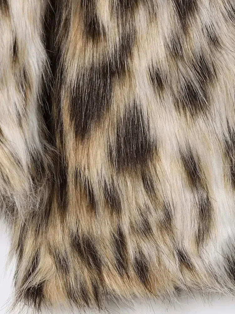 Women Fashion Faux Fur Coat Women 2025 Autumn Warm Stylish Casual Coat Winter Street Slim Elegant Outerwear Femme New