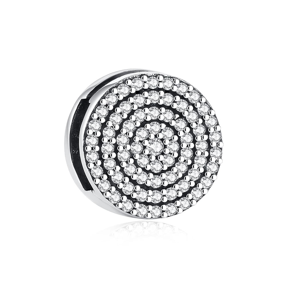 925 Sterling Silver Charms Beads Original Reflections Clip Heart Clover Crown Charm Fit Brand Bracelets Jewelry For Women